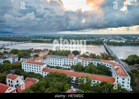 Elevated view of the Saigon Morin Hotel. Hue, Vietnam. Stock Photo
