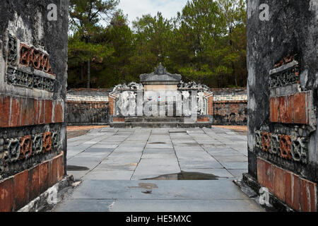 Royal Crypt (Huyen Cung) at the Tomb of Tu Duc. Hue, Vietnam. Stock Photo