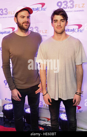 Tampa, Florida, USA. 17th Dec, 2016. The Chainsmokers on the Red Carpet at 93.3FLZ's iHeart Radio Jingle Ball at Amalie Arena in Tampa, FL on Dec 17, 2016 Credit: The Photo Access/Alamy Live News Stock Photo