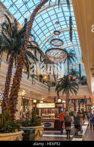 The interior splendour of the intu shopping centre at Trafford Park in Manchester. Stock Photo