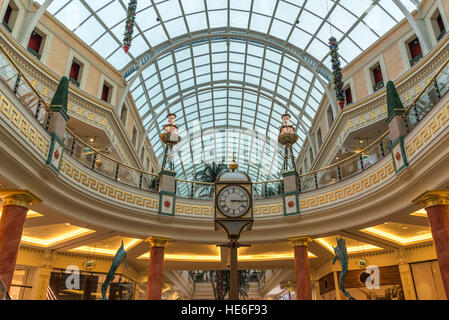 The interior splendour of the intu shopping centre at Trafford Park in Manchester. Stock Photo