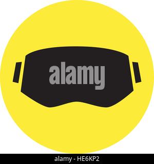 Virtual Reality and 3D Eyewear Icon Design Stock Vector