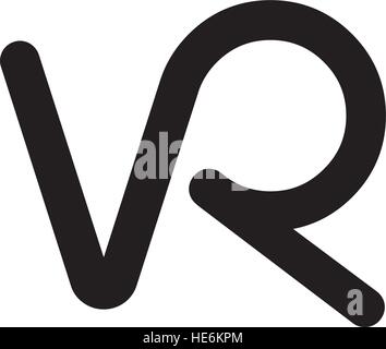 Virtual Reality Logo Concept. Stock Vector