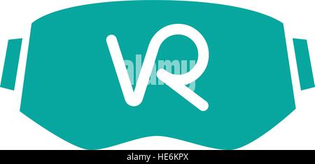 Virtual Reality and 3D Eyewear Icon Design Stock Vector