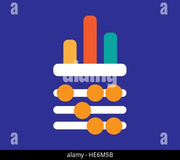 Abacus and Chart Design Stock Vector