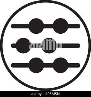 Black Abacus Icon Design Stock Vector