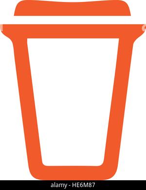 Cardboard Coffe Cup Icon Design Stock Vector
