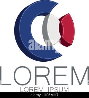 CO Logo Concept Design, EPS 8 supported. Stock Vector