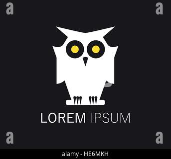 Owl Logo Design Concept Stock Vector