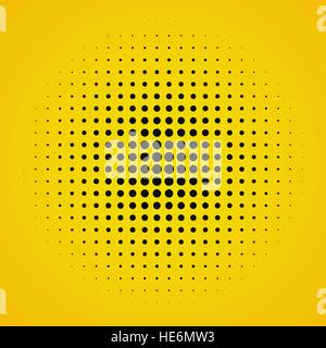 Colored back Pop Art Style yellow halftone background. For comic text bubble backdrop line space. Funny sun beam template. Vector illustration. Stock Vector