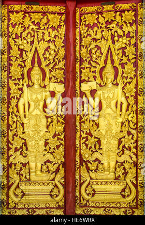Pattern of church door in temple Thailand.