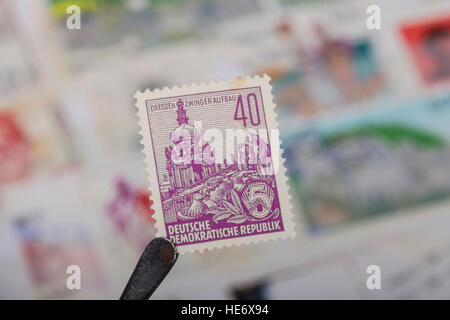 An old  German Democratic Republic postage stamp. Stock Photo