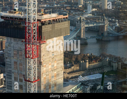 Major construction on high rise buildings in London Stock Photo