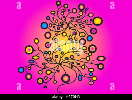 A colorful abstract tree of life. Stock Photo