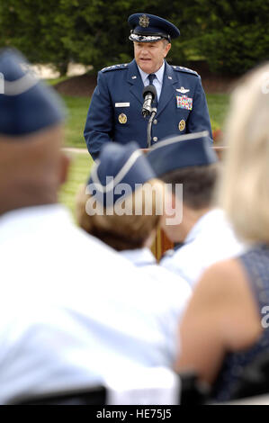 Air Force Vice Chief of Staff Gen. Philip M. Breedlove speaks during the Air Force District of Washington change of command July 26 at Joint Base Anacostia-Bolling, Washington, D.C. During the ceremony Maj. Gen. Sharon K.G. Dunbar assumed command from outgoing commander Maj. Gen. Darren W. McDew.  Senior Airman Steele C. G. Britton) Senior Airman Steele C. G. Britton) Stock Photo