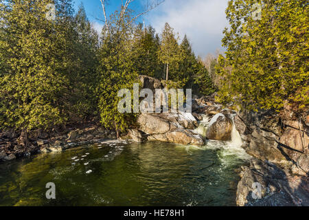 Falls on North Fork Boquet River, Essex Co., NY Stock Photo