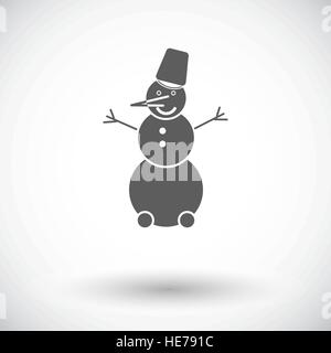 Snowman. Flat vector related icon  for web and mobile applications. It can be used as - logo, pictogram, icon, infographic element. Vector Illustratio Stock Vector