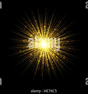 firework salute magic light effect stars burst isolated on trans Stock Vector