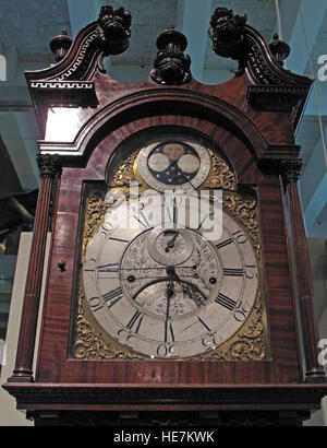 Indoor Grandfather clock, made in Belfast,Northern Ireland,UK Stock Photo