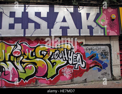 ESAK Graffiti Belfast Garfield St        City Centre, Northern Ireland, UK