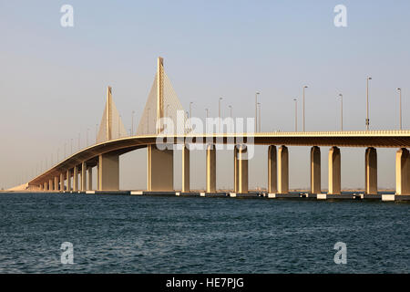 Hodariyat bridge in Abu Dhabi, UAE Stock Photo