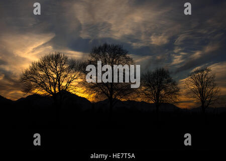 Beautiful Sunset, Celje, Slovenia Stock Photo