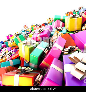 Infinite gift boxes 3d rendering background Stock Photo - Alamy