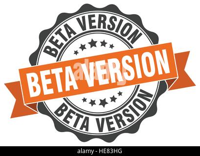 beta version stamp. sign. seal Stock Vector