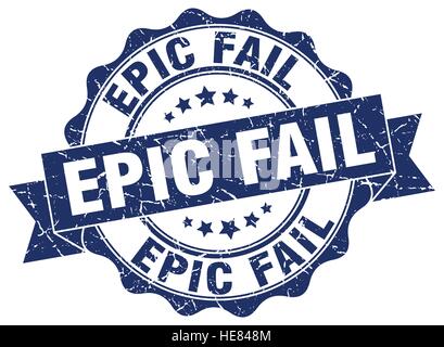 epic fail stamp. sign. seal Stock Vector