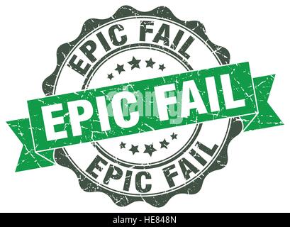 epic fail stamp. sign. seal Stock Vector