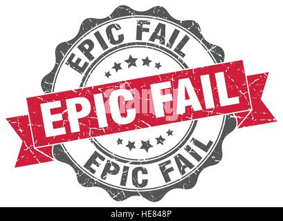 epic fail stamp. sign. seal Stock Vector