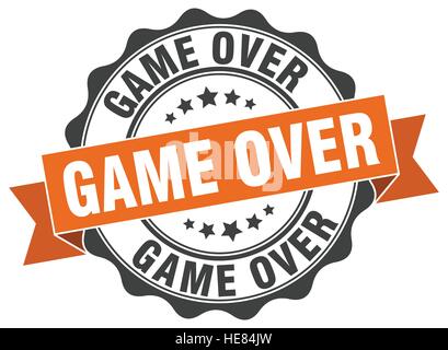 game over stamp. sign. seal Stock Vector