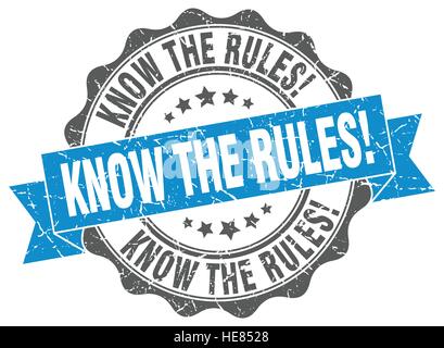 know the rules! stamp. sign. seal Stock Vector