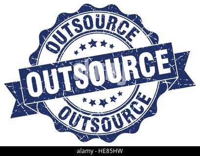 outsource stamp. sign. seal Stock Vector