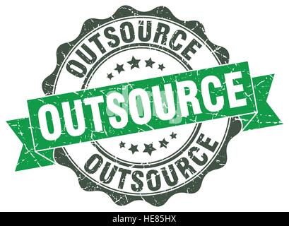 outsource stamp. sign. seal Stock Vector