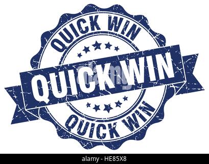 quick win stamp. sign. seal Stock Vector