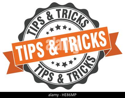 tips & tricks stamp. sign. seal Stock Vector
