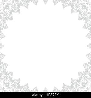 Floral Modern Vector Round Frame Stock Vector