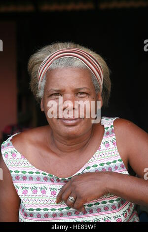 Woman in Vinales, Pinar del Río Province, Cuba, Latin America Stock Photo