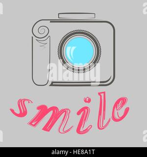Digital Camera Poster Stock Vector