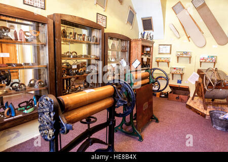 The museum of exhibition about the history of washing and ironing, Czech Republic Stock Photo