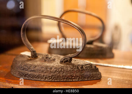 The museum of exhibition about the history of washing and ironing, Czech Republic Stock Photo