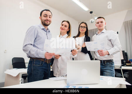 Business people working in conference room Stock Photo