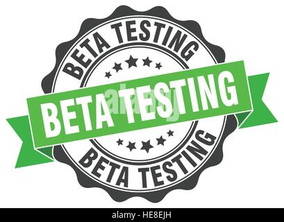 beta testing stamp. sign. seal Stock Vector