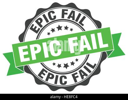 epic fail stamp. sign. seal Stock Vector