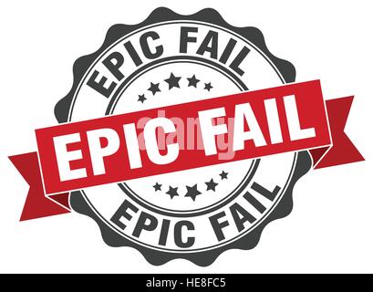 epic fail stamp. sign. seal Stock Vector