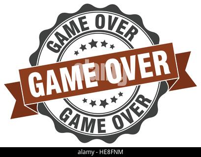 game over stamp. sign. seal Stock Vector