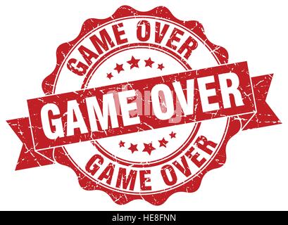 game over stamp. sign. seal Stock Vector