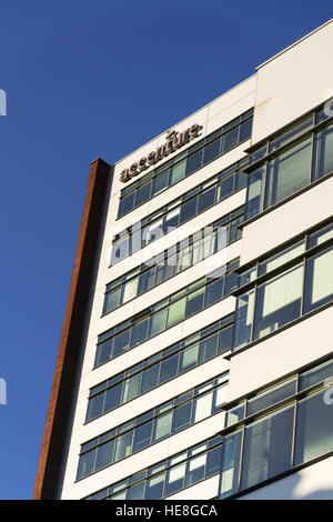 Accenture global professional services company logo on Czech headquarters building Stock Photo