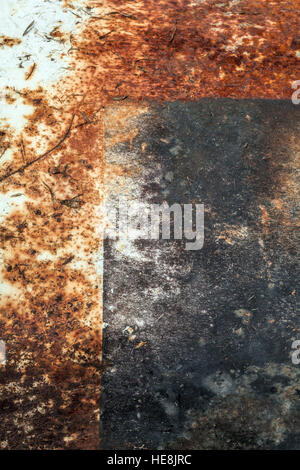 Background image of old iron plate surface texture. Stock Photo